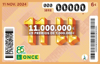 El sorteo extraordinario 11 del 11 de la ONCE