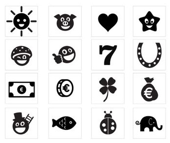 Simbolo de la userte de la lotería Lucky Day de Austria