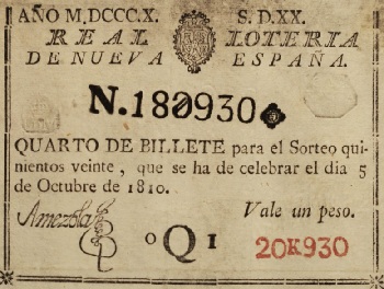 Real Loteria de Nueva España, loteria nacional México