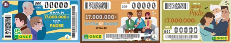 Sorteos especiales del día del del Padre de la Once