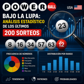 Powerball USA bajo la lupa: análisis estadístico de los últimos 200 sorteos